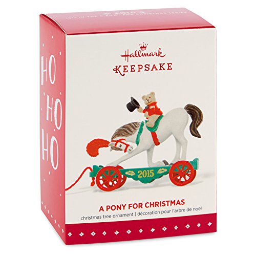 Hallmark Keepsake "A Pony for Christmas #18 with Teddy Bear" Holiday Ornament