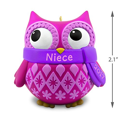 Hallmark Keepsake 2017 Cute Owl Niece Dated Christmas Ornament
