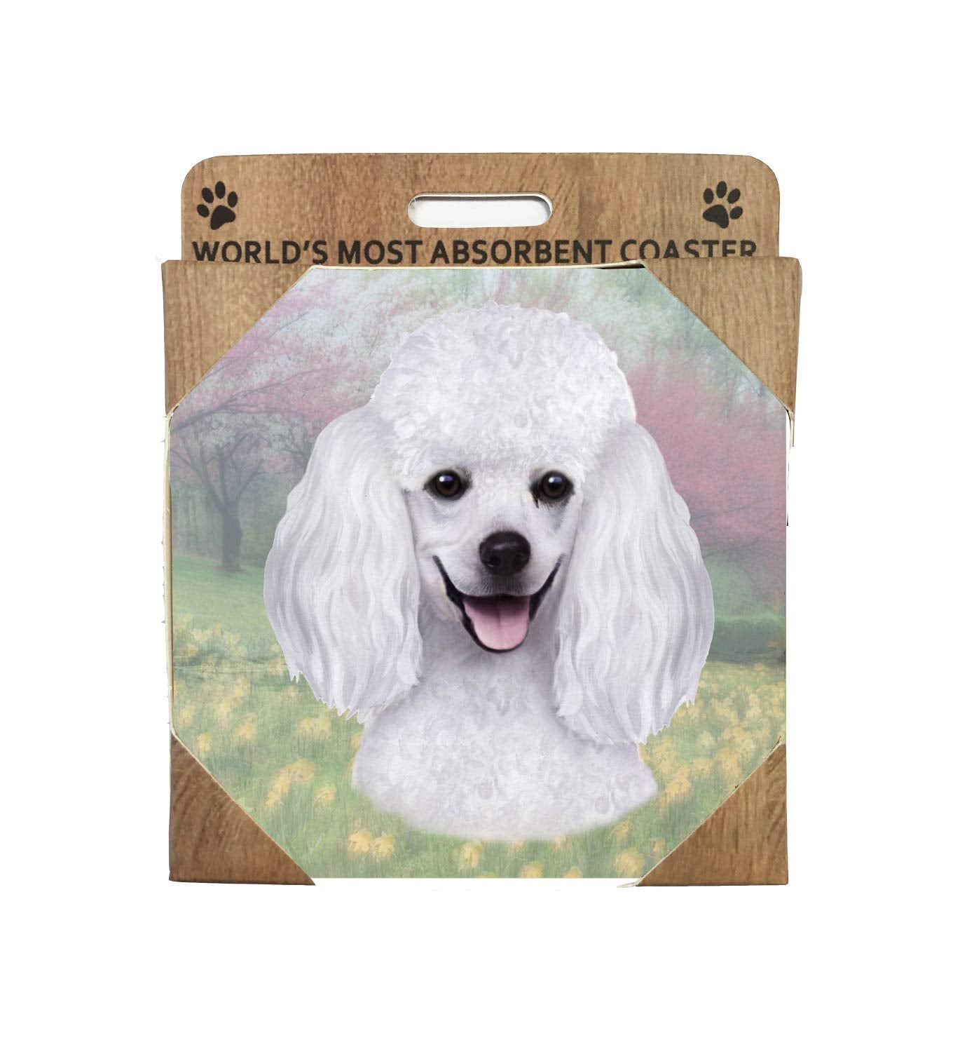 White Poodle Coaster