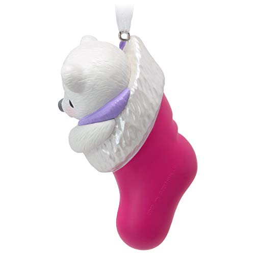 Hallmark Keepsake Ornament 2019 Year Dated, Granddaughter Bear in Christmas Stocking