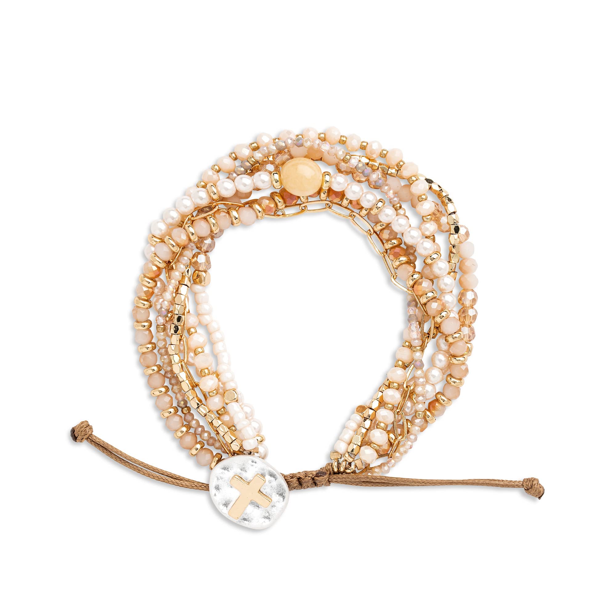 Your Journey Prayer Bracelet, Champagne