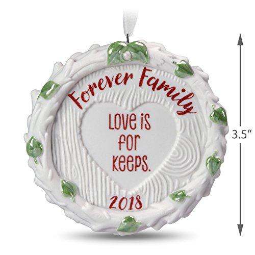 Hallmark Keepsake Christmas Ornament 2018 Year Dated, Forever Family, Porcelain