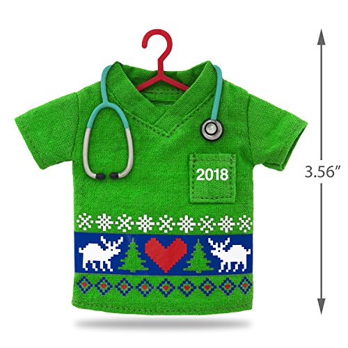Hallmark Keepsake Christmas Ornament 2018 Year Dated, Happy Holiday Scrubs