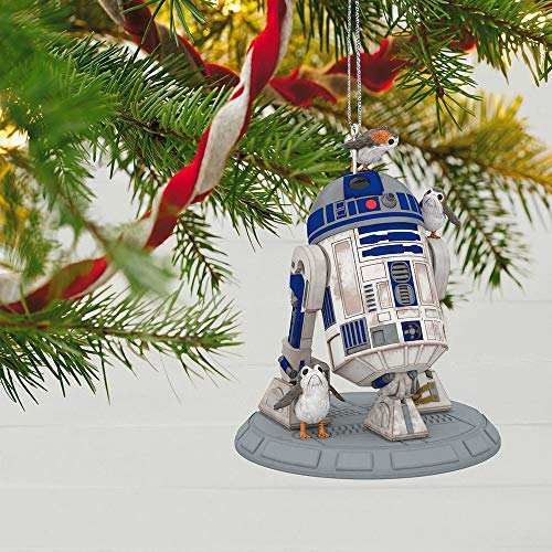 Hallmark Keepsake Christmas Ornament 2018 Year Dated, Star Wars R2D2 Porgs of a Feather, The Last Jedi