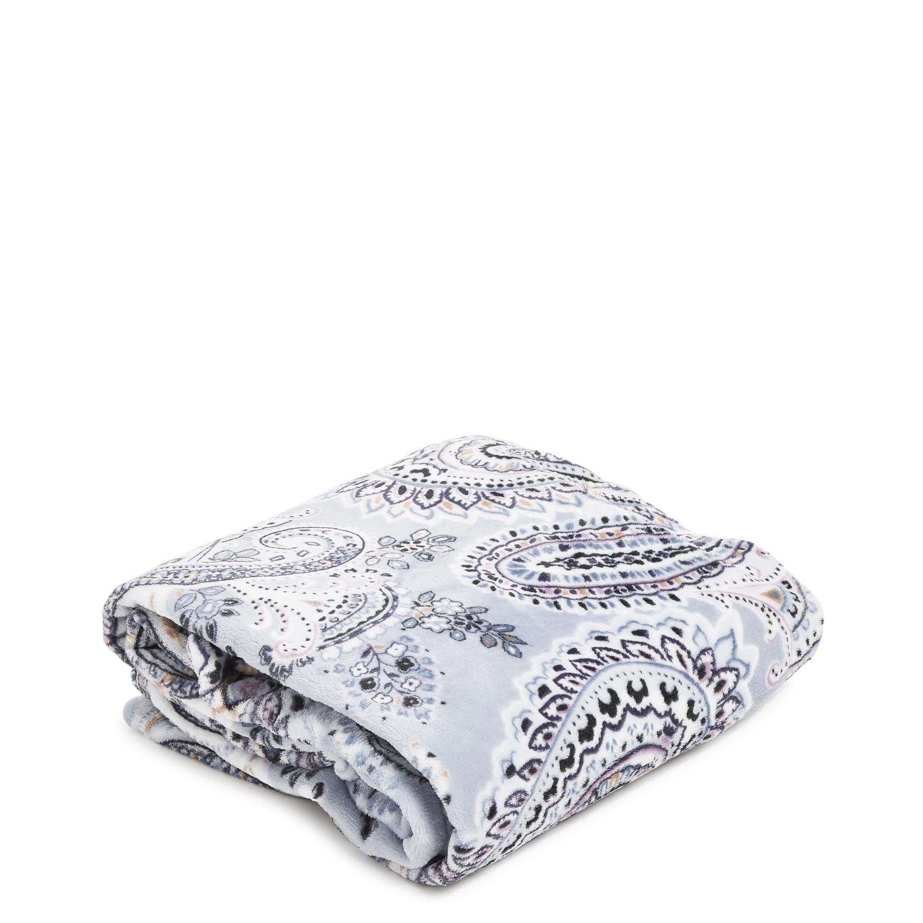 Vera Bradley Women's Fleece Plush Throw Blanket, Soft Sky Paisley, 80 X 50