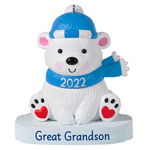 Hallmark Keepsake Christmas Ornament 2022 Year-Dated, Great-Grandson Polar Bear