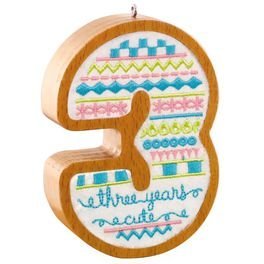 03815 Hallmark Keepsake Ornament 2016 Three Years Cute Girl