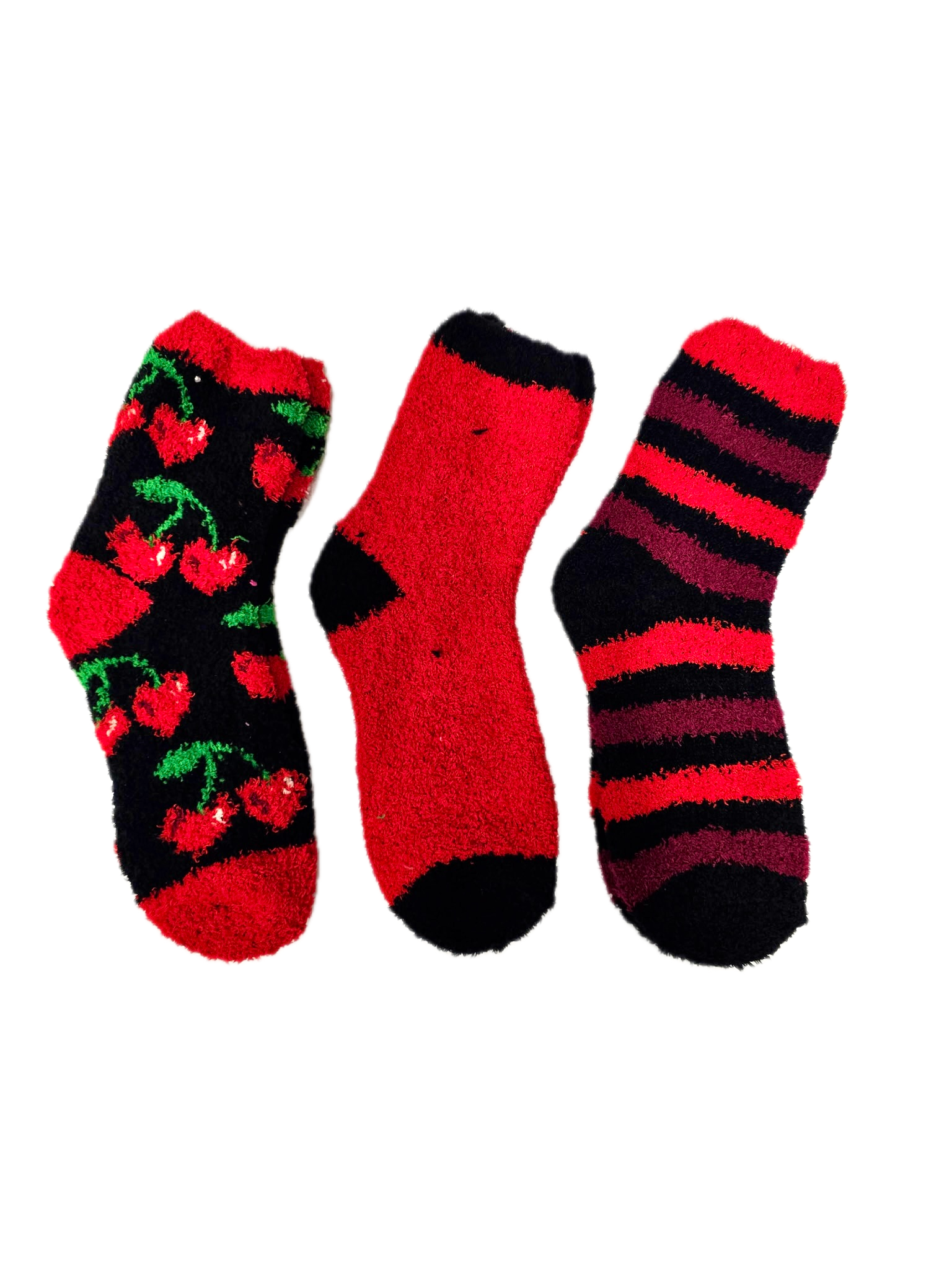 Black and Red Cherry Socks