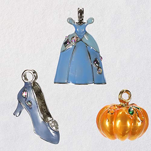 Hallmark Keepsake Christmas Ornament 2019 Disney Ball, Cinderella Set of 3, 3 Count