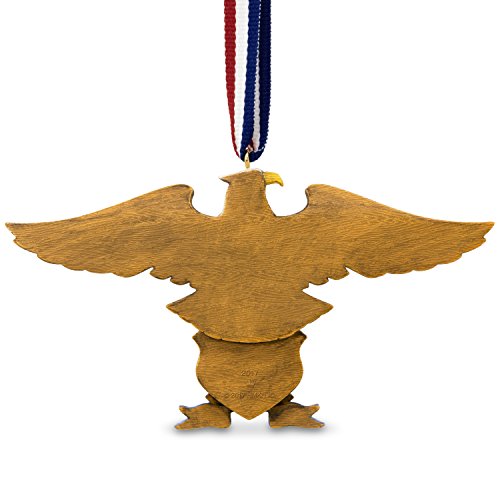 Hallmark Keepsake 2017 Home of the Brave Patriotic Folk Art Eagle Dated Christmas Ornament