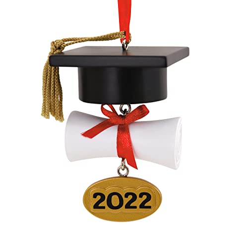 2022 Hallmark Christmas Tree Dated Ornament Cap and Diploma