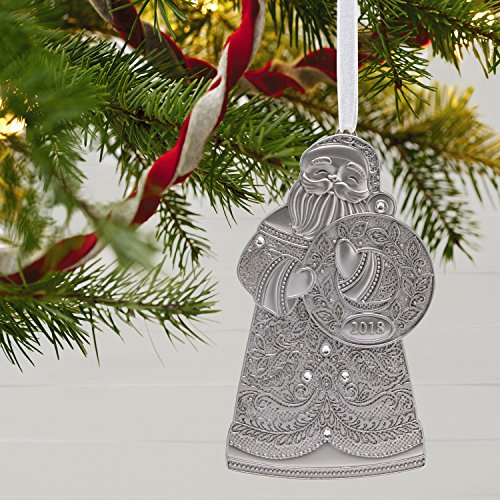 Hallmark Keepsake Christmas Ornament 2018 Year Dated, Saint Nick, Metal, Santa