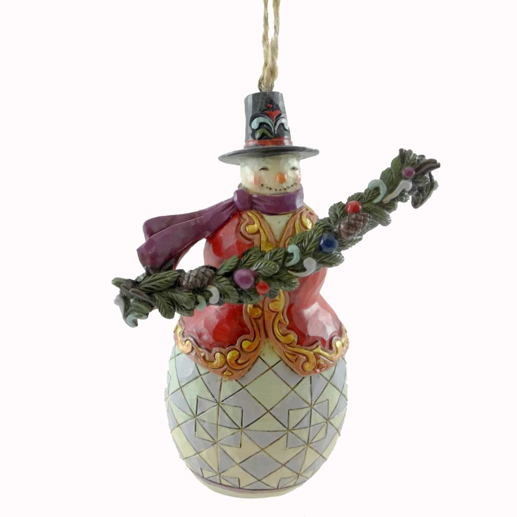 JS HCAL SNOWMAN WITH BOUGH ORN