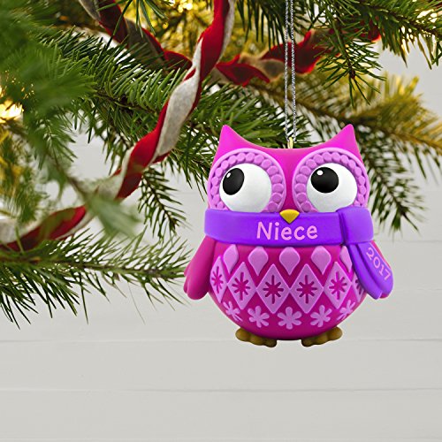 Hallmark Keepsake 2017 Cute Owl Niece Dated Christmas Ornament