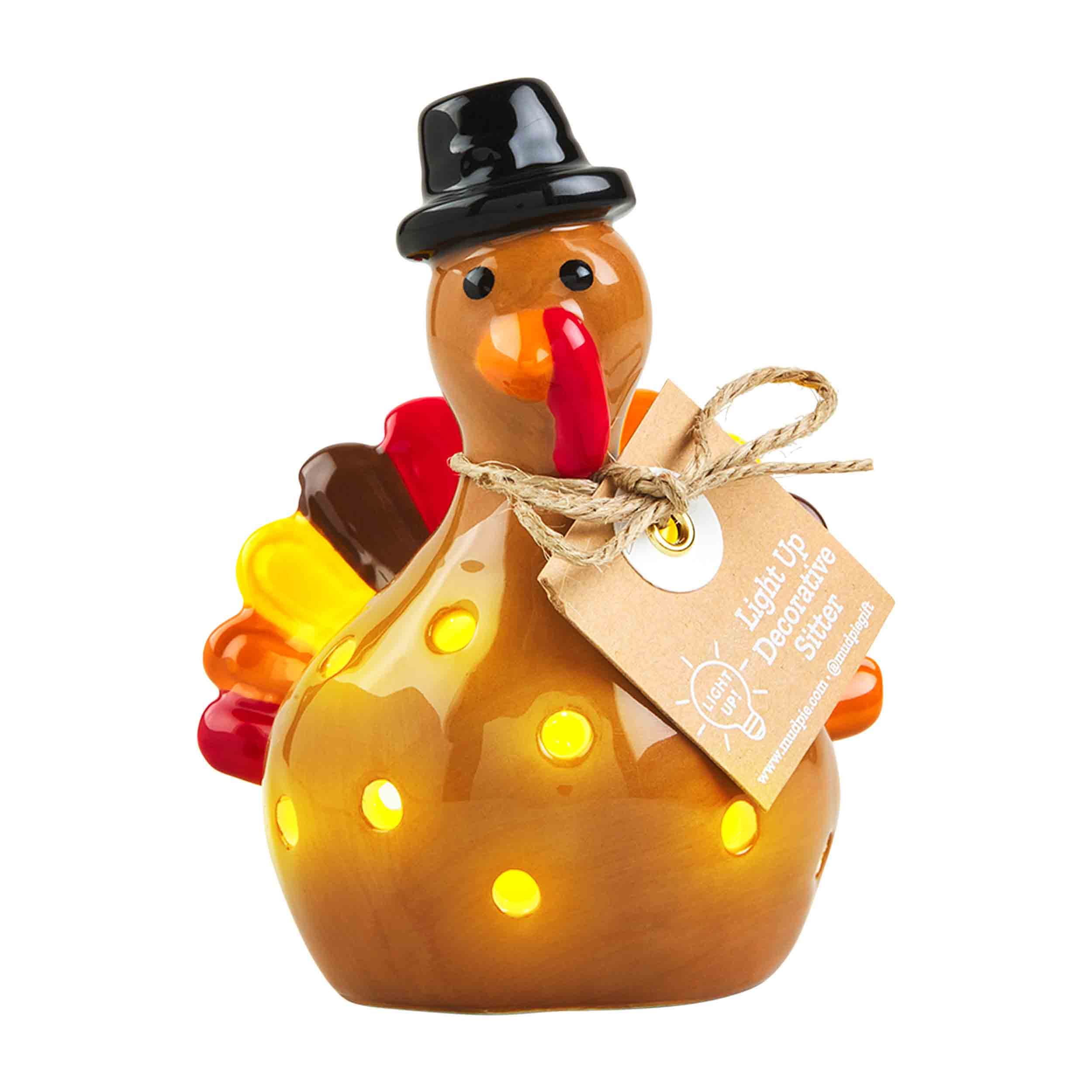 Mud Pie Light Up Holiday Sitter, Turkey | Interchangable Sitter for Base