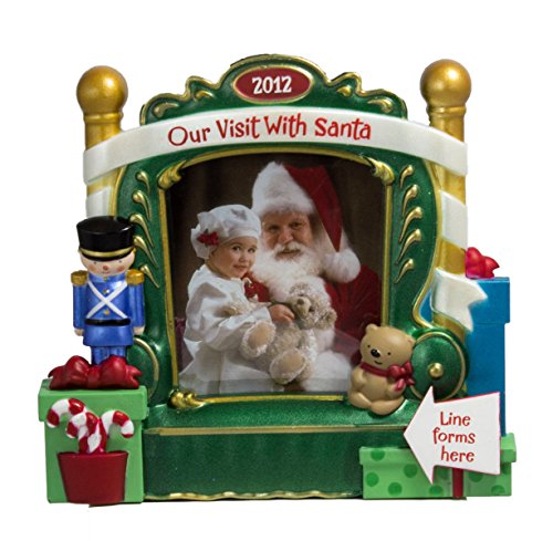Our Visit With Santa Photo Holder 2012 Hallmark Christmas Ornament