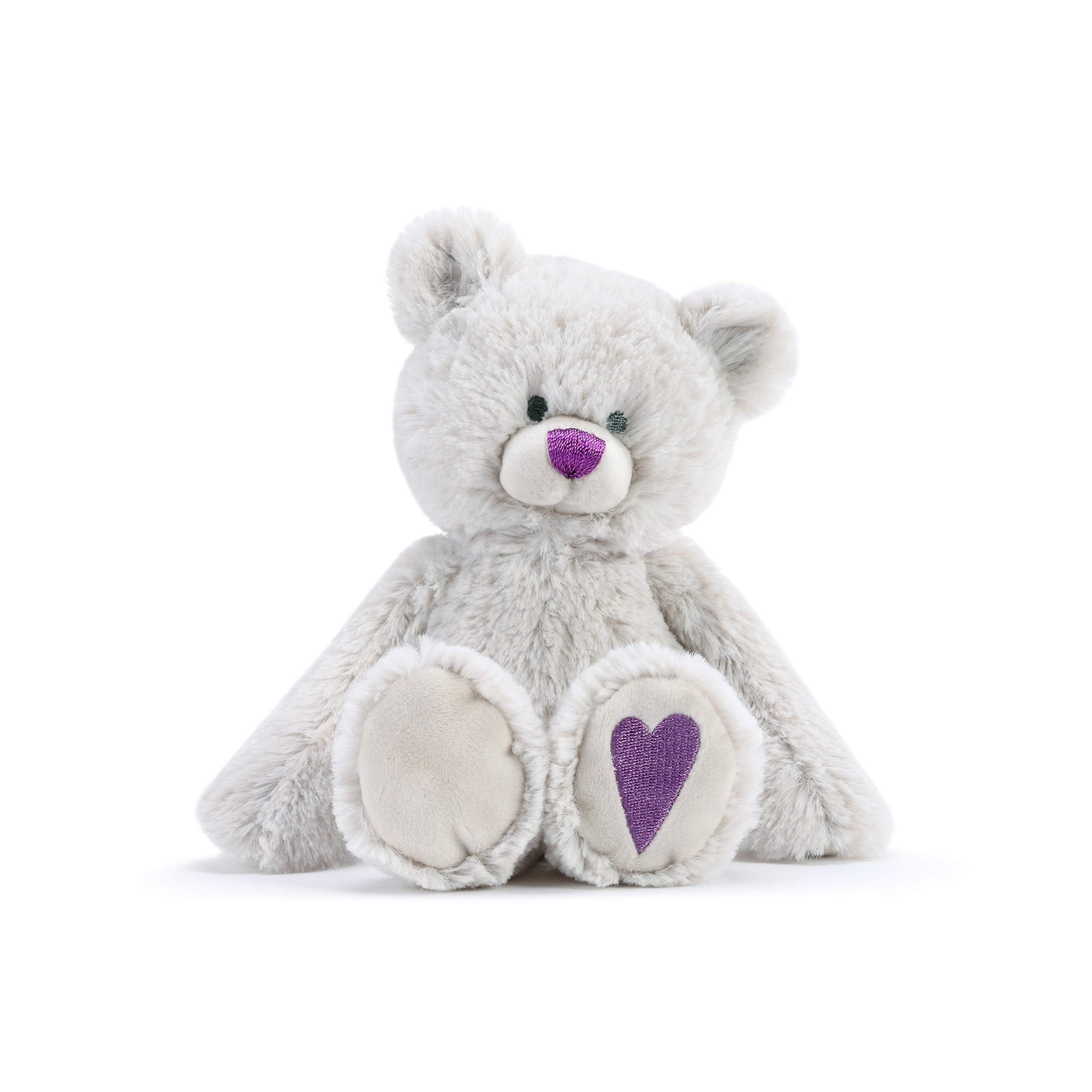 DEMDACO Lucky Purple Alexandrite Color June Birthstone 8.5 inch Children's Plush Stuffed Animal Toy