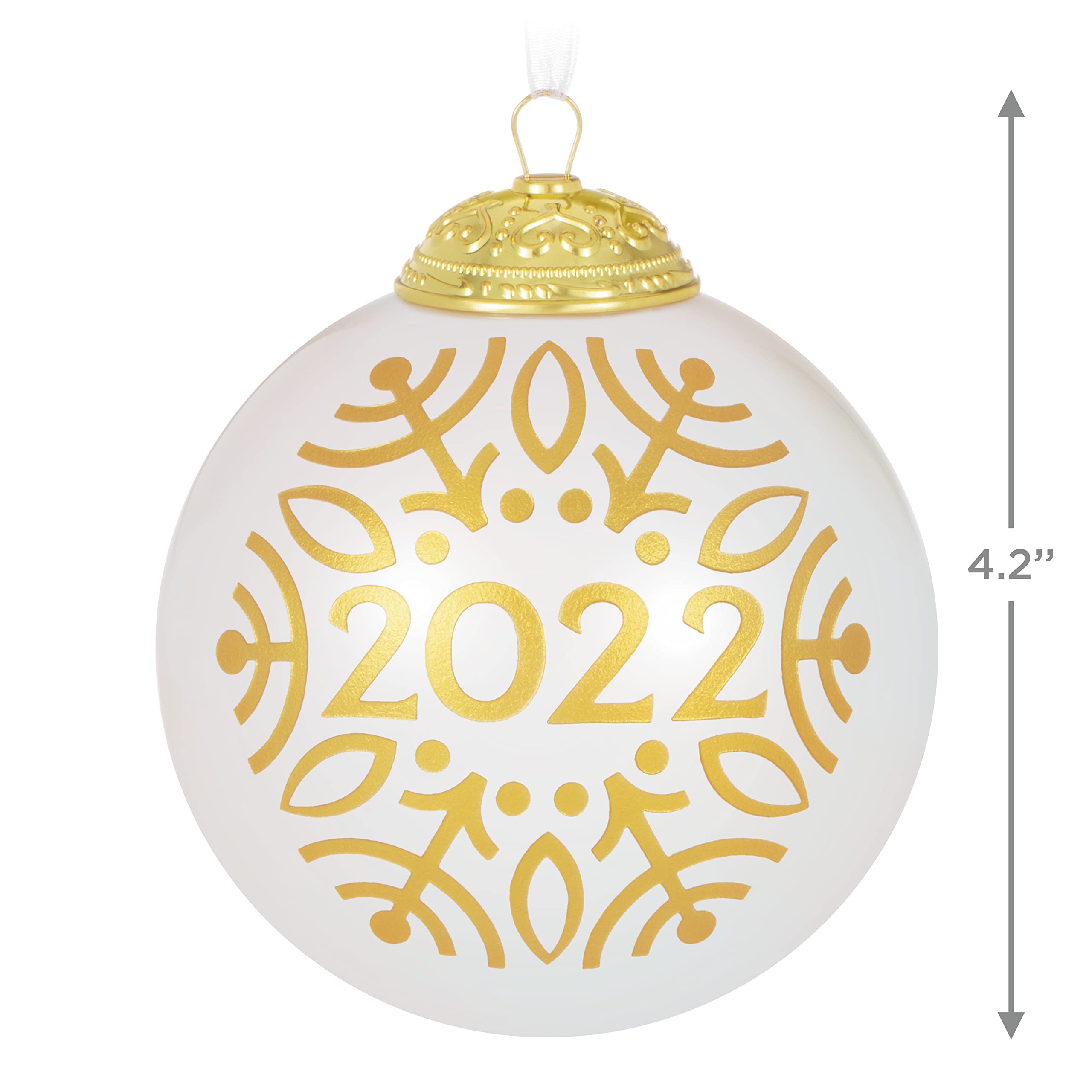 Christmas Commemorative Glass Ball Keepsake Ornament 2022