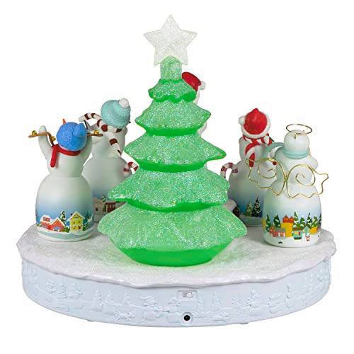 Hallmark Keepsake Tabletop Decoration, Snowtop Lodge Christmas Concert with Light and Sound, Snowman Gifts