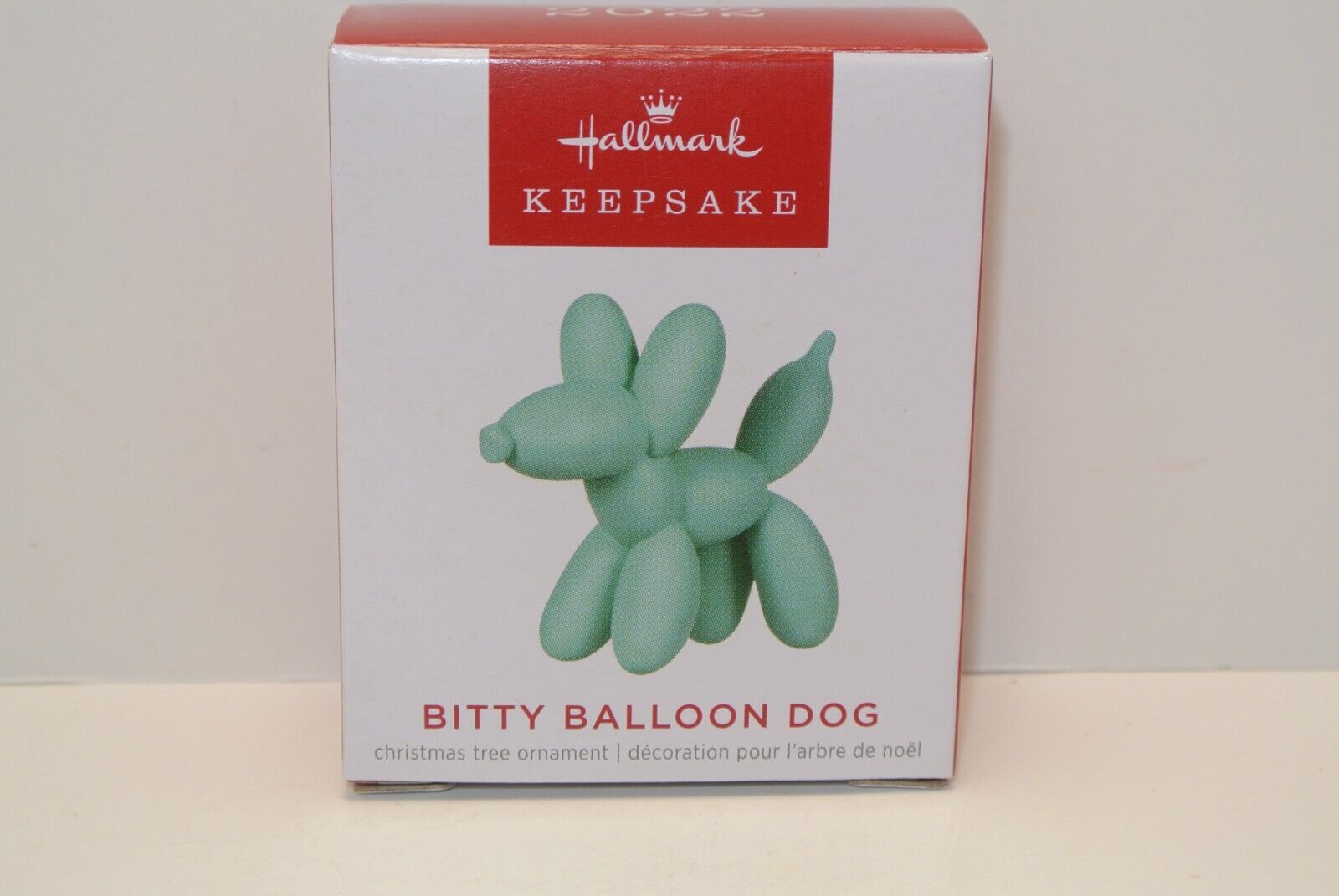 Hallmark Keepsake MINI "Bitty Balloon Dog" Miniature Ornament. Size Approx. 1.23 x 1 3 x 0.75.