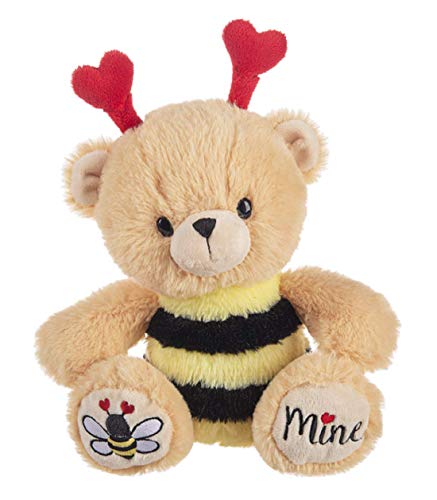 Ganz HV9477 Bee Mine Bear Plush, 7-inch Height