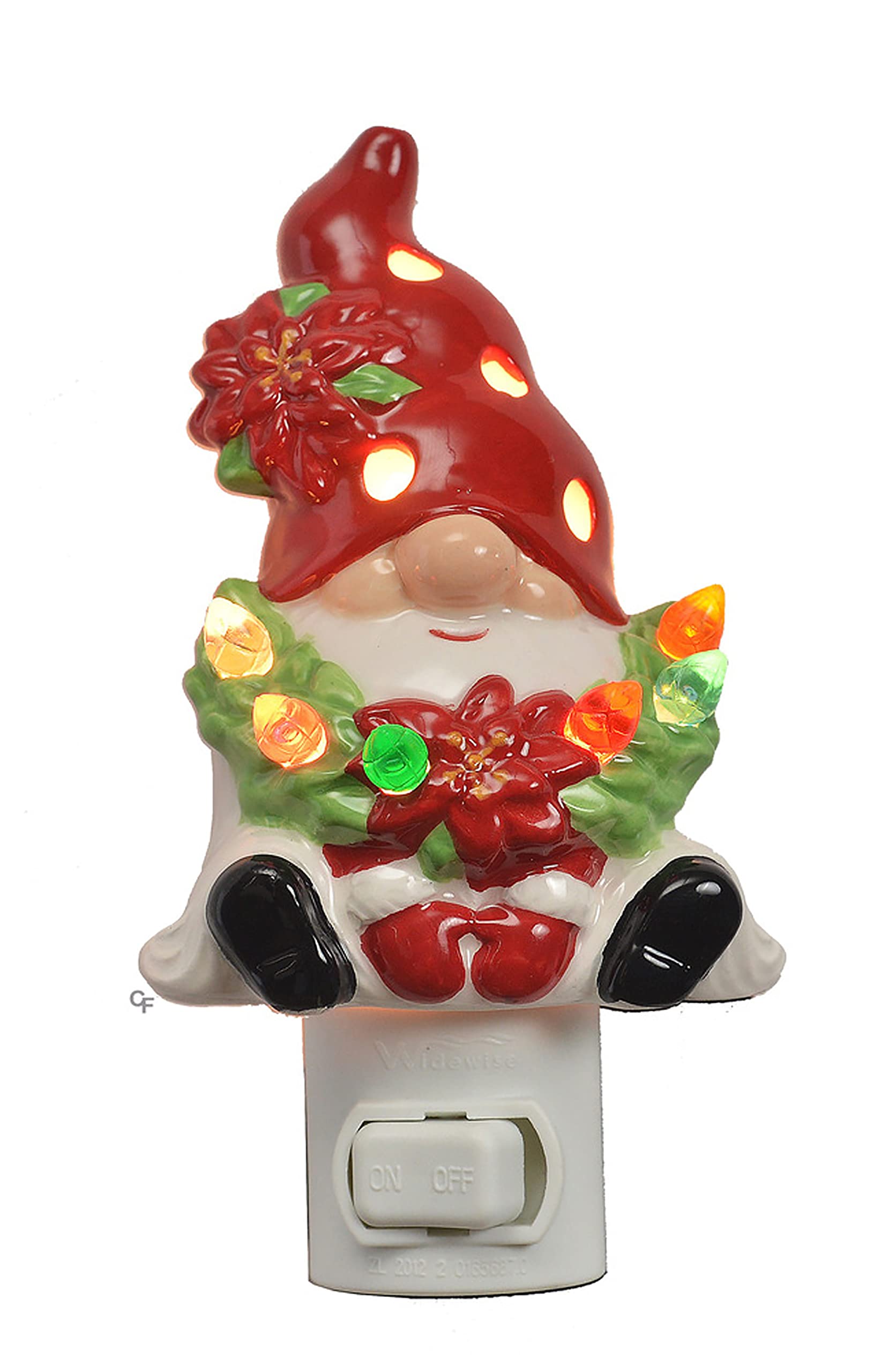 GNOME W/WREATH NIGHTLIGHT