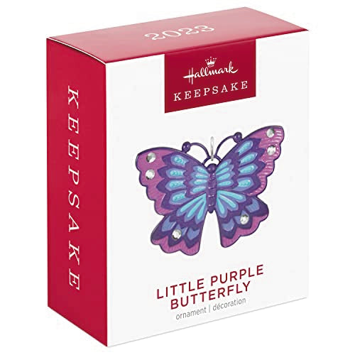 Hallmark Keepsake 1" Miniature Christmas Ornament, Mini Little Purple Butterfly, Gift for Her