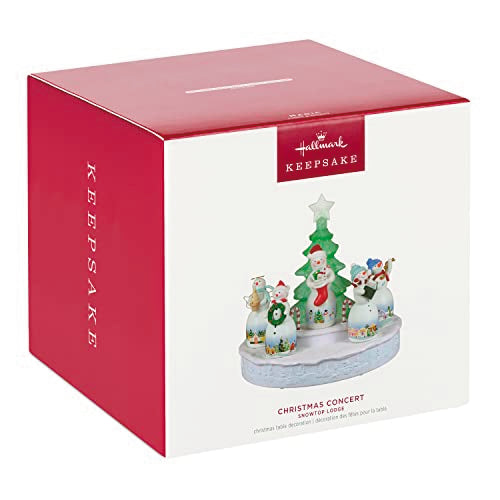 Hallmark Keepsake Tabletop Decoration, Snowtop Lodge Christmas Concert with Light and Sound, Snowman Gifts