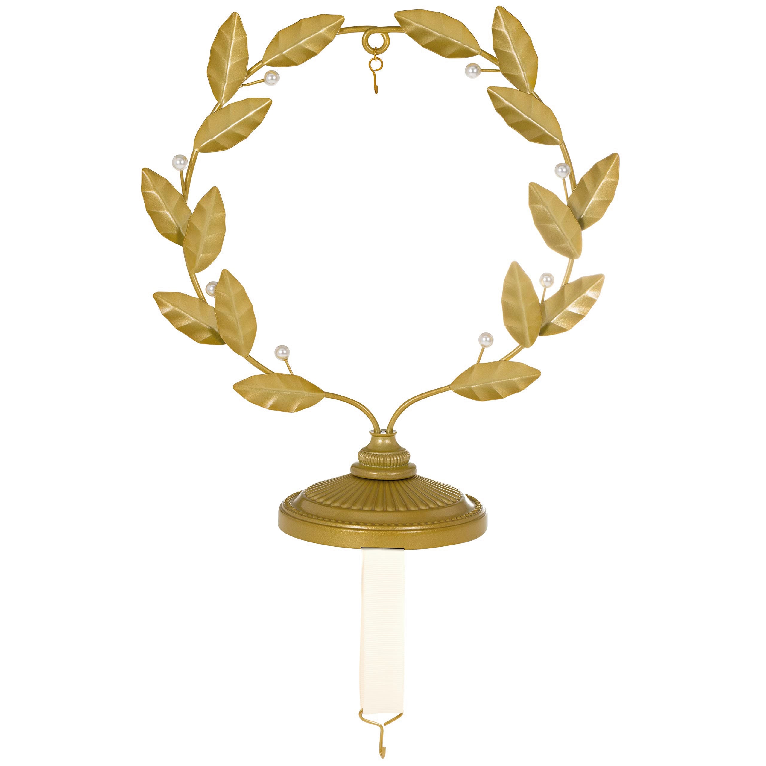 Hallmark Keepsake Christmas Ornament and Stocking Hanger, Golden Wreath Metal