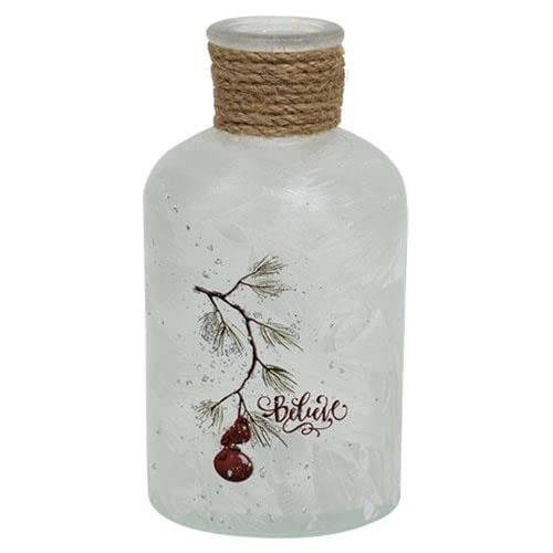 Bird Bell Glass Bottle - Believe