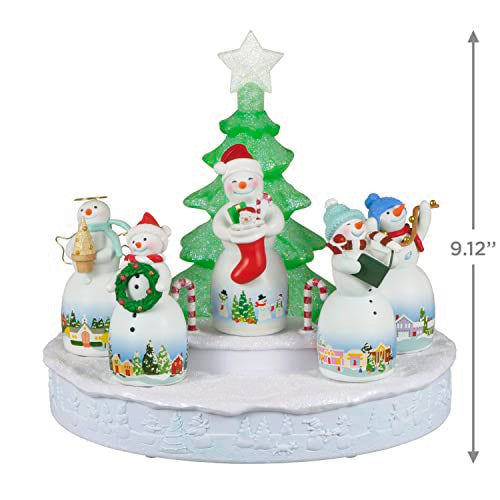 Hallmark Keepsake Tabletop Decoration, Snowtop Lodge Christmas Concert with Light and Sound, Snowman Gifts