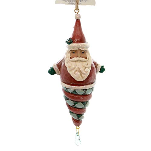 Jim Shore for Enesco Heartwood Creek Santa Icicle Ornament, 5"