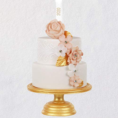 Hallmark Keepsake Christmas Ornament 2020 Year Dated A Slice of Love Wedding Cake Porcelain