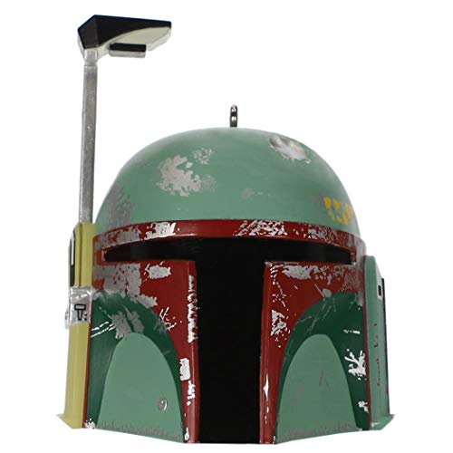 Hallmark Keepsake Christmas Ornament 2019 Year Dated Star Wars Boba Fett Helmet with Sound