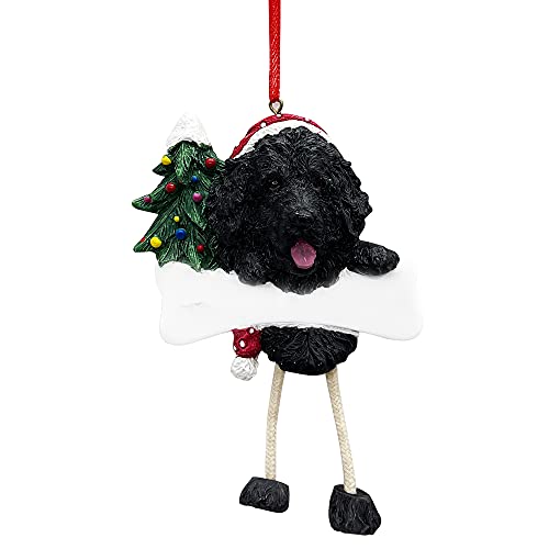 Newfoundland Ornament with Unique "Dangling Legs" Hand Painted and Easily Personalized Christmas Ornament