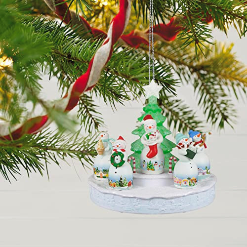 Hallmark Keepsake Tabletop Decoration, Snowtop Lodge Christmas Concert with Light and Sound, Snowman Gifts