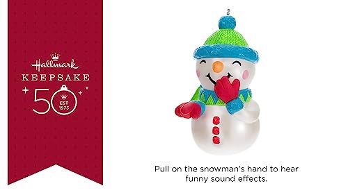 Hallmark Keepsake Christmas Ornament 2023, Pull My Finger Snowman With Sound, Funny Ornament, Gifts for Kids