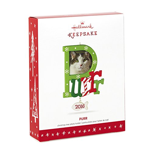 Hallmark Keepsake 2016 "Cat Purr" Dated Picture Frame Holiday Ornament