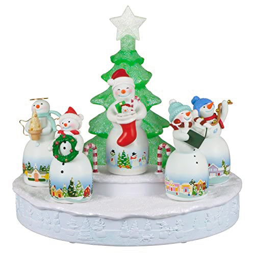 Hallmark Keepsake Tabletop Decoration, Snowtop Lodge Christmas Concert with Light and Sound, Snowman Gifts