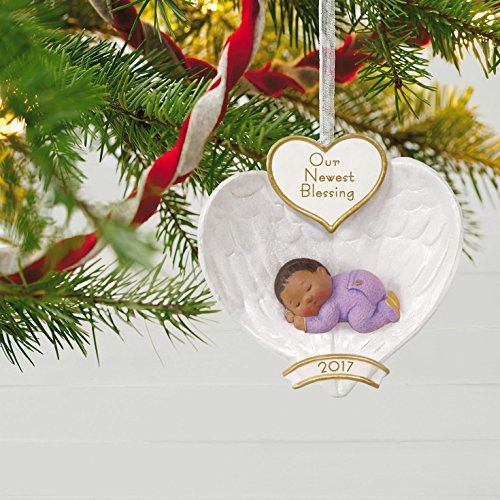 Hallmark Keepsake 2017 African-American Baby's First Christmas Dated Christmas Ornament
