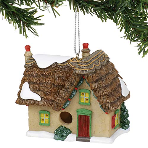 Department 56 Dickens Village Brookshire Cottage Hanging Ornament, 3.03 Inch, Multicolor