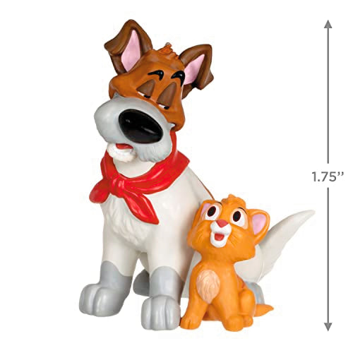 Hallmark Keepsake Christmas Ornament 2023, Disney Oliver and Company 35th Anniversary Oliver and Dodger, Gifts for Disney Fans