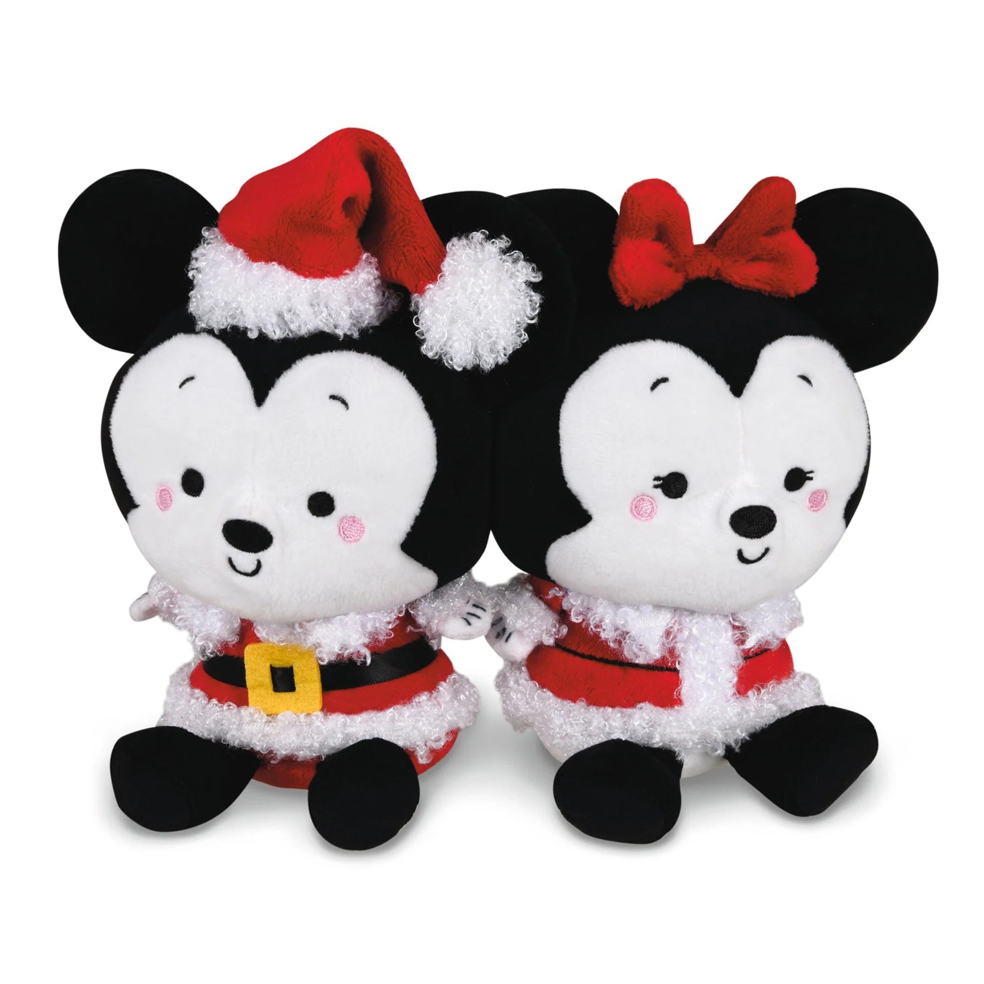 Mickey and Mini Mouse Plush Magnetic Toys - Christmas Edition