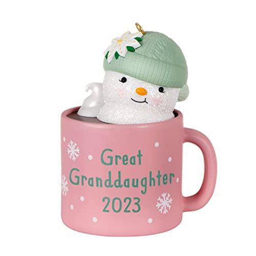 Hallmark Keepsake Christmas Ornament 2023, Great-Granddaughter Hot Cocoa Mug, Family Gifts