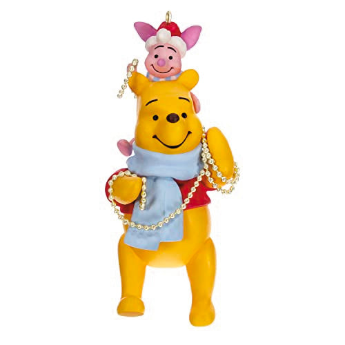 Hallmark Keepsake Christmas Ornament 2023, Disney Winnie The Pooh Trimming The Tree Together, Gifts for Disney Fans