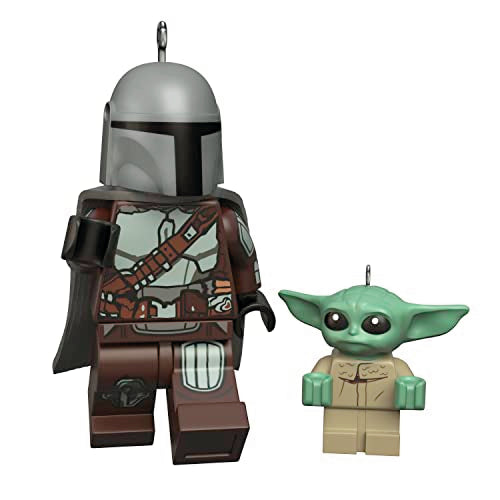 Hallmark Keepsake Christmas Ornaments 2023, The Mandalorian and Grogu Lego Star Wars Minifigure, Set of 2, Gifts for Star Wars Fans