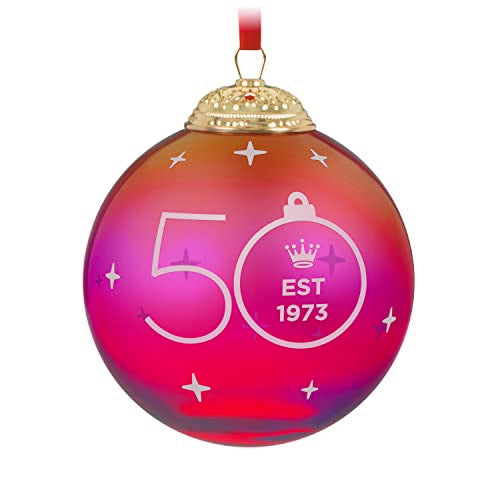 Hallmark Keepsake Christmas Ornament 2023, Keepsake Ornament 50th Anniversary Christmas Commemorative Special Edition, Glass and Metal