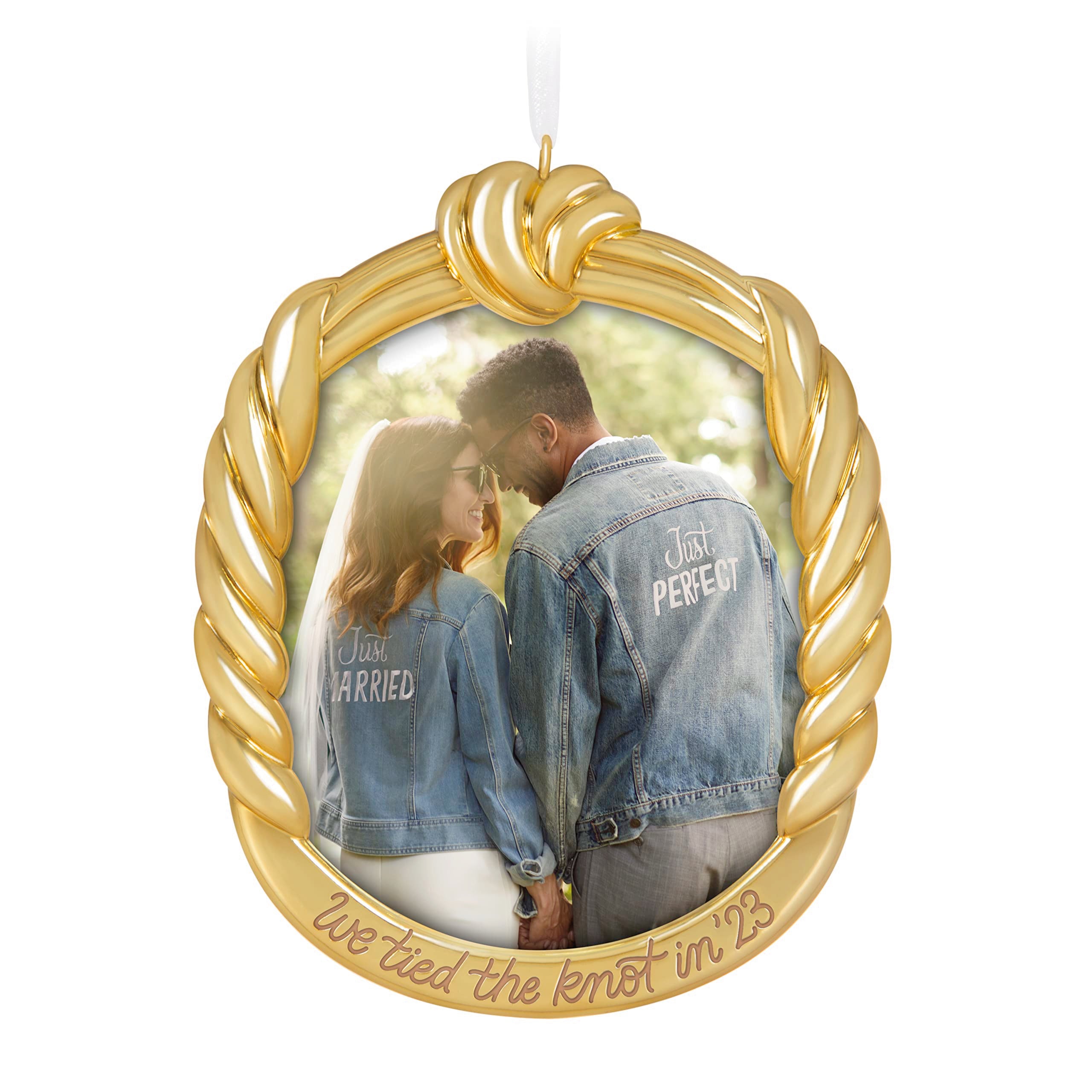 Hallmark Keepsake Christmas Ornament 2023, We Tied the Knot!, Wedding Picture Ornament