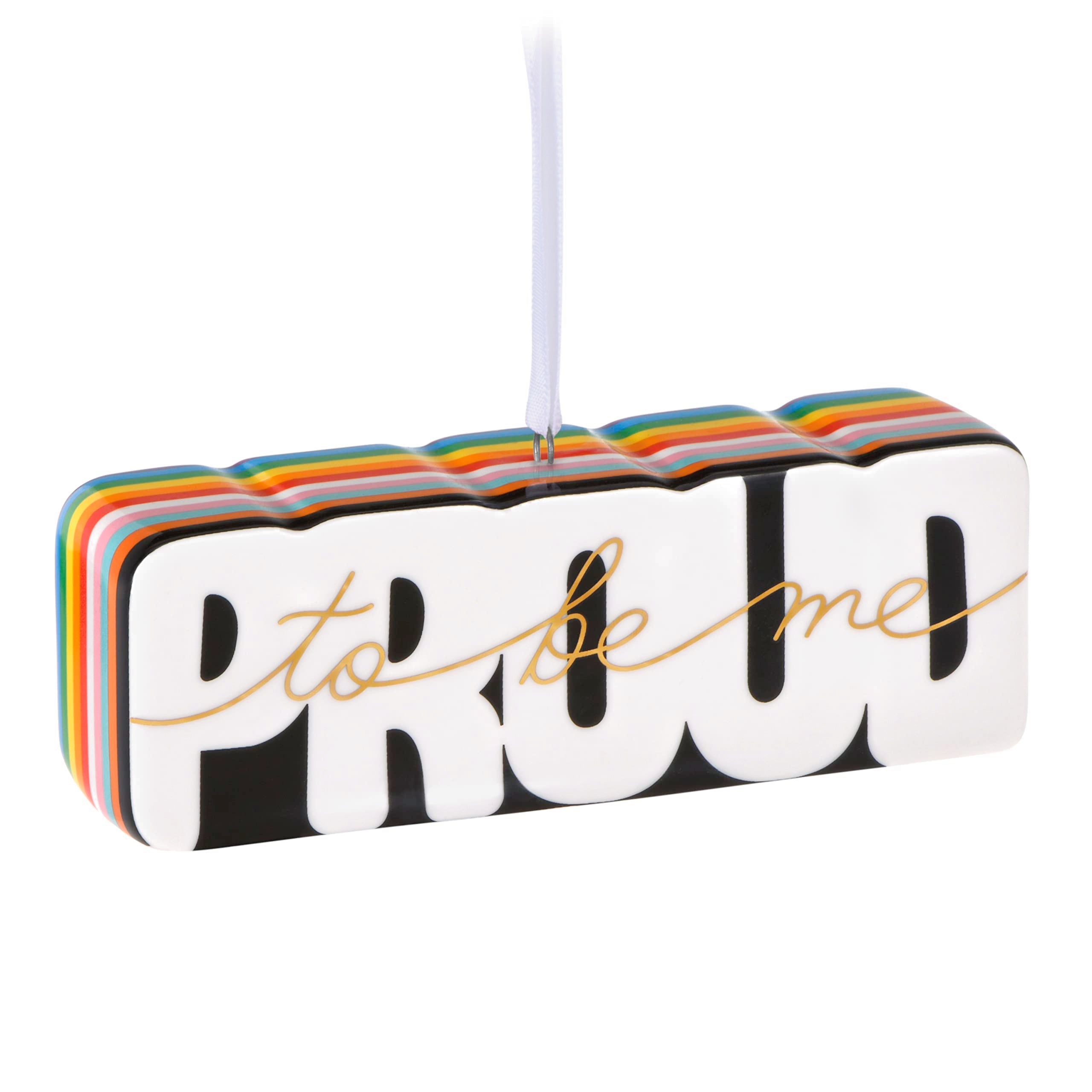 Hallmark Keepsake Christmas Ornament 2023, Proud to Be Me, Rainbow LGBTQIA, Pride Gift