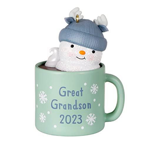 Hallmark Keepsake Christmas Ornament 2023, Great-Grandson Hot Cocoa Mug, Family Gifts